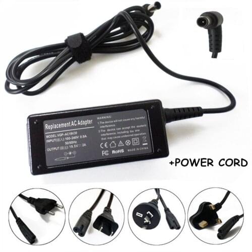 Laptop Power Supply Cord AC Adapter For Sony VAIO VPCM121AX/L VPCM121AX/W VPCY212FX/V 091204-11 NSW24262 VGP-AC19V47