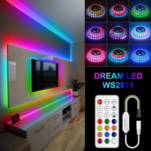 Bluetooth Dream Led Strip Light WS2811 RGB Dc12 Flexible Individually Addressable 5M 10M 15M 20M Smart Lighting Tape Led Ribbon
