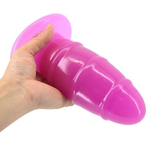 Big Anal Butt Plug Elliptical Head Baseball Masturbator Skin Simulation Taste Bulky for Women Adult Sex Toy