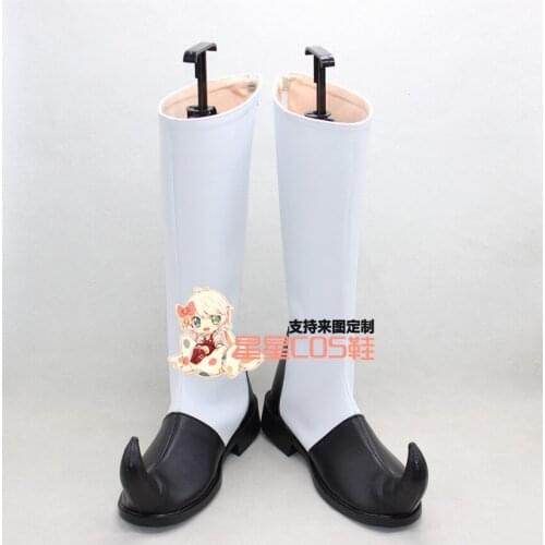 Black Butler Ciel Charles Grey White Cosplay Shoes Boots X002