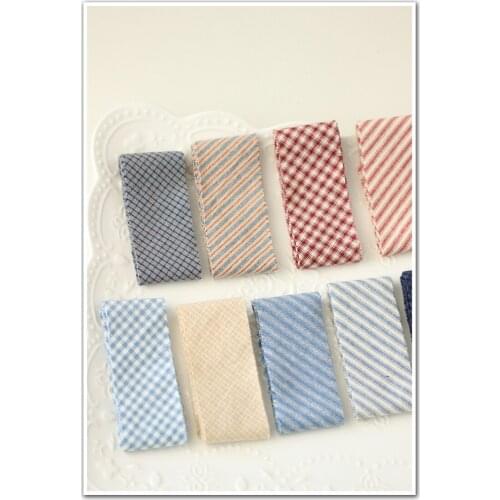Dailylike Cotton Ribbons Cotton Strips Fabric Ribbon Patchwork Textile for Wrapping Fabric Edges Sewing Fabric DIY Gift Wrapping