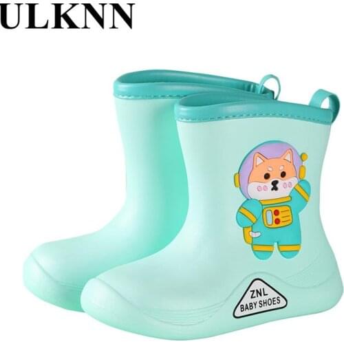 Childrens Rain Boots Baby Antiskid Cone Shoes Kids Private Breathable Waterproof Shoes Cute Wellies Portable Outdoor Rain Shoe