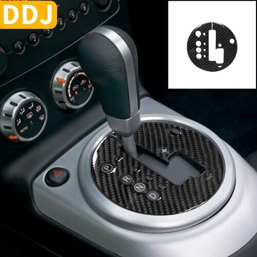 For Nissan 350Z Z33 2003-2009 Automatic Shifter Insert Surround Gear Shift Panel Carbon Fiber Sticker Modified Car Accessories