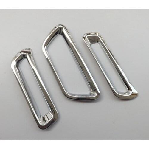 For Suzuki SX4 S Cross 2013-2014 Rear Fog Lamp Cover ABS Chrome Decoration Car Styling Stickers Auto Accessories 3 Pcs