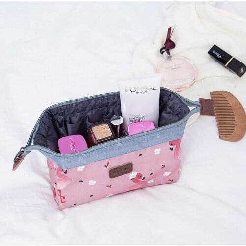 Aprince Including Travel Trumpet Receiving Bag Large Capacity Waterproof Washing Bag Flamingo Cosmetic Bag