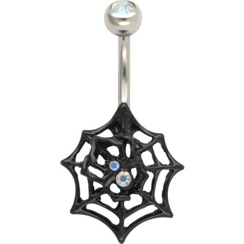 JHJT 14G Navel Belly Button Rings Surgical Stainless Steel Zirconia Body Fashion Jewelry Belly Piercing Rings