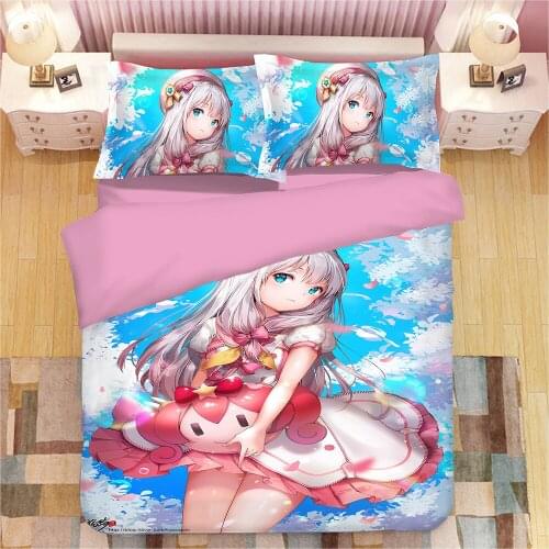 Izumi Sagiri 3D Anime Print Bedding Set Duvet Covers Pillowcases NEW Comforter Bedding Sets Bedclothes Bed Linen 05