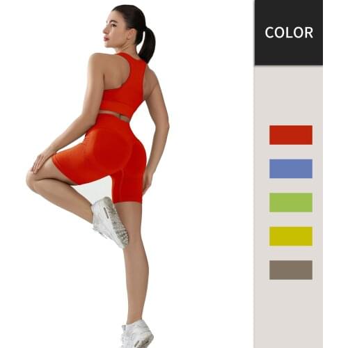 Seamless Workout Gym Sets Two Piec Legging Set Woman Training Wear Track Suit Fitness Clothing Sport Type Sleeve Length(cm) Fit