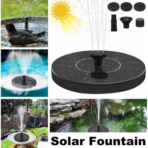 Round Solar Fountain Outdoor Landscape Pool Pond Water Pump Waterfall Decor has conversion rate and is environmental protection
