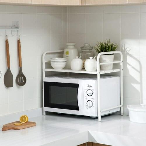 Kitchen Storage Rack Microwave Oven Shelf Bracket Support Seasoning Bottle Holder Spice Organizer Rack Ktichen Shelves