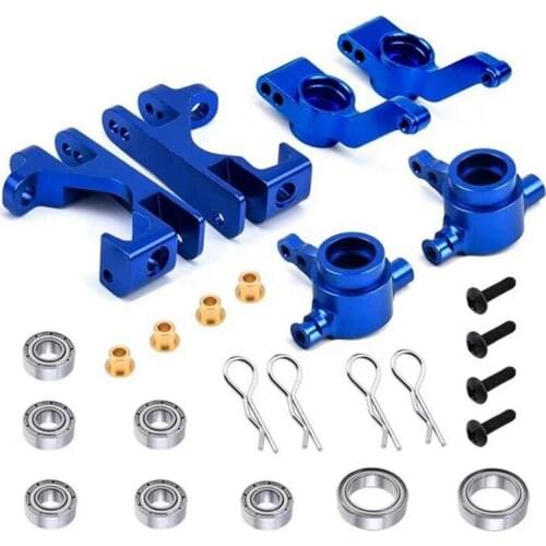 Metal Steering Block Caster Block C-Hub Stub Axle Carrier with Ball Bearing for Traxxas Slash 4X4 1/10 RC Car Parts