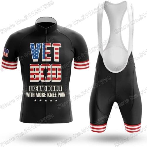 Veteran BOD Mens Cycling Jersey Set Summer Cycling Clothing Road Bike Shirts Suit Bicycle Bib Shorts MTB Ropa Ciclismo Maillot