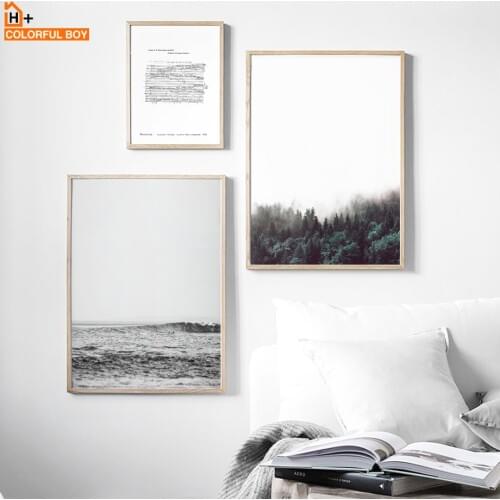 Canvas Painting Chopin Music Score Wall Art Black White Seascape Posters And Prints Wall Pictures For Living Room Decor