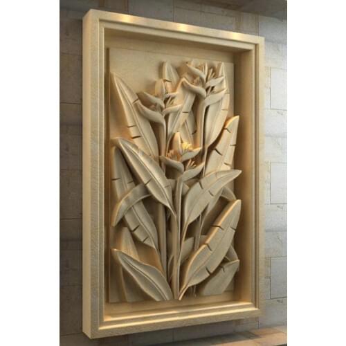 Wall decoraion CNC Router relief model STL format 3D model artcam type3 cnc engraving M200