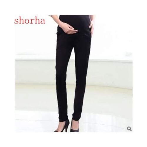 Maternity beautifui Pregnant Solid Cotton Pants Clothes Women High Waist Adjustable Belt Modal Pregnancy Trousers Spring and au