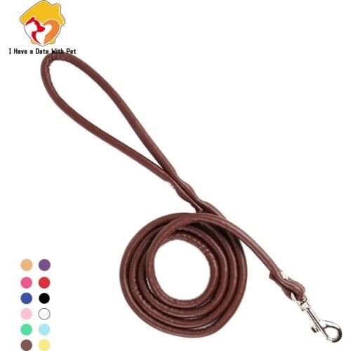 1 PC Pet Product Soft PU Leather Smll Dog Leashes 120cm Dog Lead Pet Training Walking Puppy Leash Material Smooth Easy to Clean