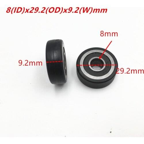 5pcs Bearing Pulley Wheels Embedded Groove delrin round wheel roller 8x29.2x9.2mmmm For Furniture drawer Accessories