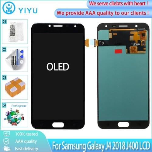 5.5" OLED For Samsung Galaxy J4 J400 J400F J400G/DS LCD Display Touch Screen Digitizer Assembly Replacement Parts Free Tools