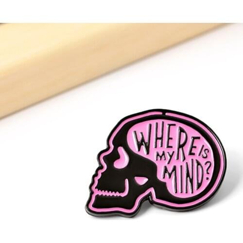 Overthinkers club brooch pin anxiety obsessive-compulsive disorder badge pin mental health jewelry halloween gothic accessories