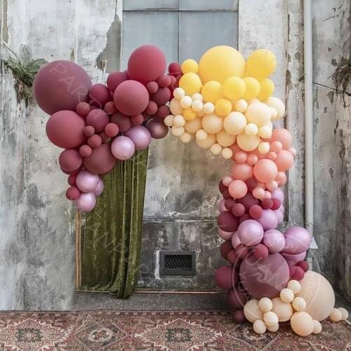 100pcs 18/10/5inch Retro rose red Balloons Wedding Balloons Decoration Birthday Balloons Arch Party Supplies