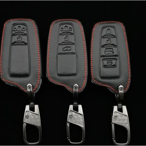 3 Styles Of Leather Protector Cover Case Remote Car Key for Toyota Camry 2018 2017 Aygo RAV4 Corolla 2018 CHR / C-HR Prius Prado