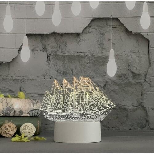 3d Usb Acrylic Night Light LED Table Desk Bedroom Decor Gift Warm White Lamp Suitable For Desktop Lamp / Bedside Lamp /baby Room