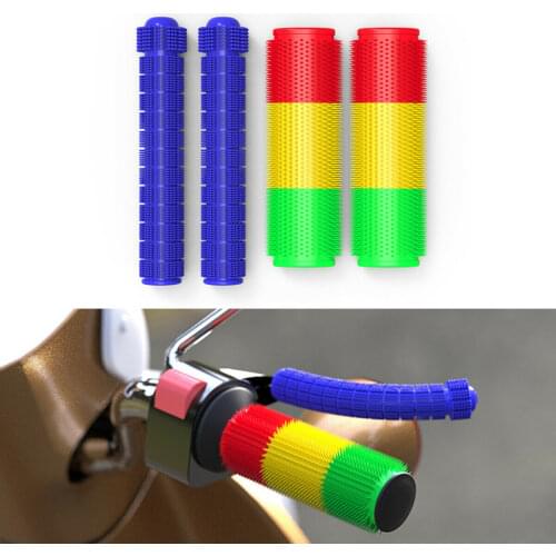 4PCS Motorcycle Off-road Soft Rubber Handlebar Hand Grips Handle Bar Brake Gel Universal Accessories