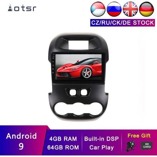 AOTSR Android 9 Car GPS For Ford Ranger F250 2011-2014 Navigation Multimedia Player Head Unit Built-in DSP and Car Play 4G + 64G