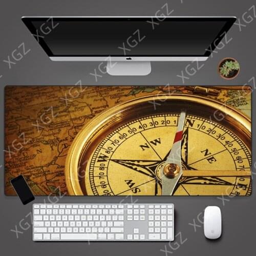 Yuzuoan XL Natural Rubber Art Clock Large Gaming Mouse Pad Waterproof Gaming Table Mouse Keyboard Pad Suitable for CS GO Dota