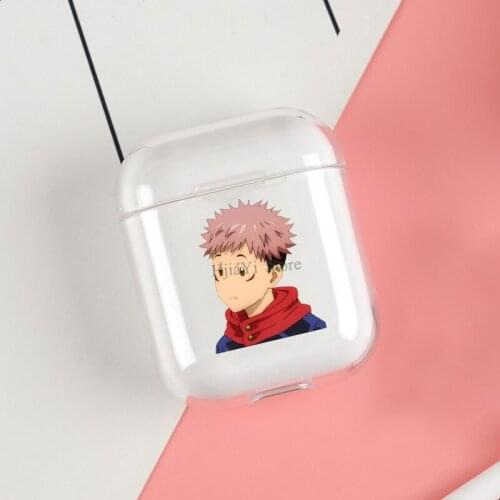 Jujutsu Kaisen yuji itadori Cases For Apple AirPods 1 2 Case Clear Wireless Bluetooth Earphone Case Protective Shell