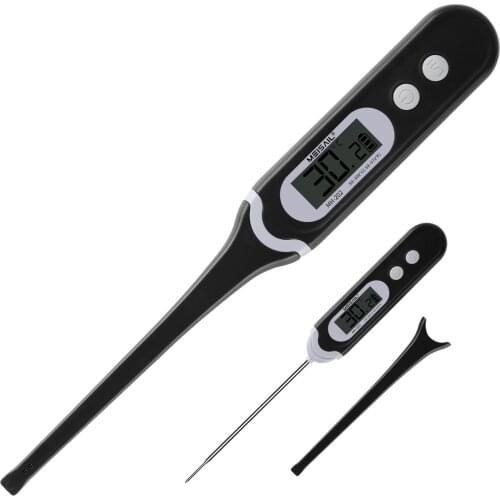 Digital Food Meat Thermometer Cooking Kitchen BBQ Probe Digital Temperaure Sensor Meter LED Display ℃/ ℉ Switchable Data Lock