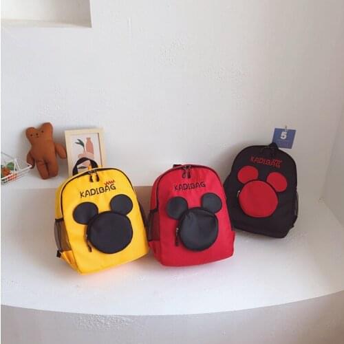 Disney Childrens Bags Mickey Mouse Cartoons Backpack Fashion All-match Travel Women Backpack Kids Girls Kindergarten School Bag