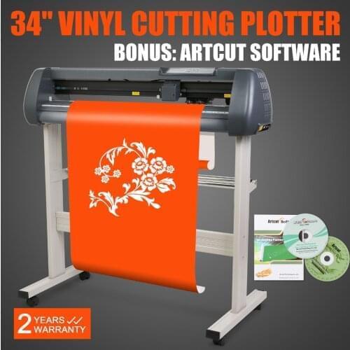 Affordable vinyl cutter 34 inch plotter machine 870mm paper feed with stand