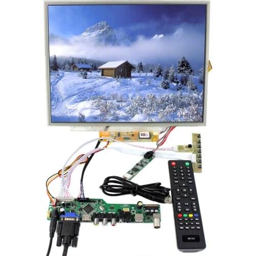 HD MI VGA AV USB RF LCD Controller Board 4 Wire Resistive Touch Panel 15inch 1024x768 LCD Screen 30pins LVDS Connector