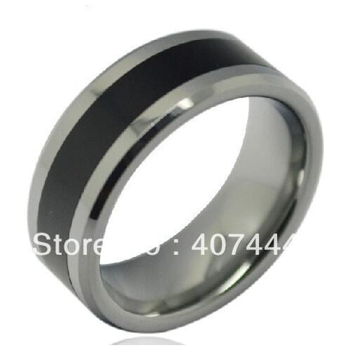 USA Hot Selling 8MM His/Her Best Tungsten Ring With Black Resin/Onyx New Wedding Band With Free Gifted Box