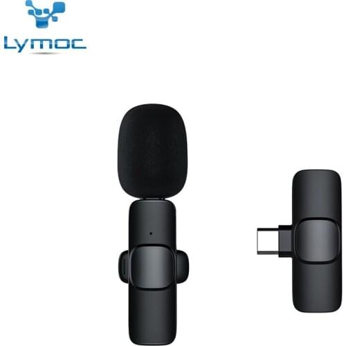 LYMOC Wireless Mini Microphone Live Streaming Mic Low Latency Outdoor Podcasting Tiktok YouTube Vlog Video for iOS Type-C Phone
