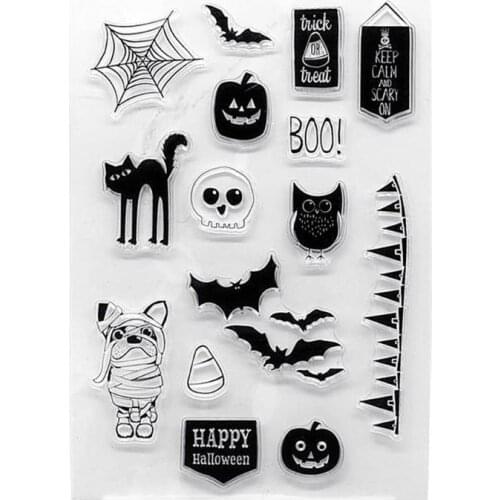 New Halloween Silicone Clear Seal Stamp DIY Scrapbooking Embossing Photo Album Decorative Paper Card Craft Art Handmade Gift