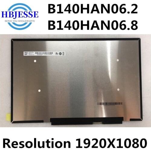 Original 14" Notebook LCD FHD 1920X1080 30pin compatible B140HAN06.8 B140HAN06.2 LCD Display Screen