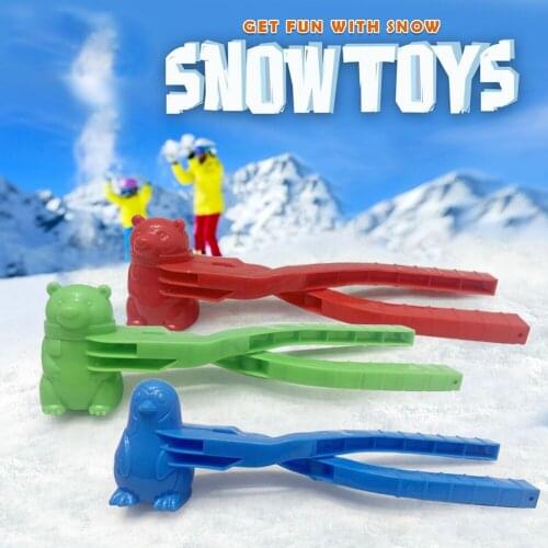 Plastic Animal Snowball Clip Set Toys Kid Adult Outdoor Sand Snow Ball Mold for Children Early Learning Supplies