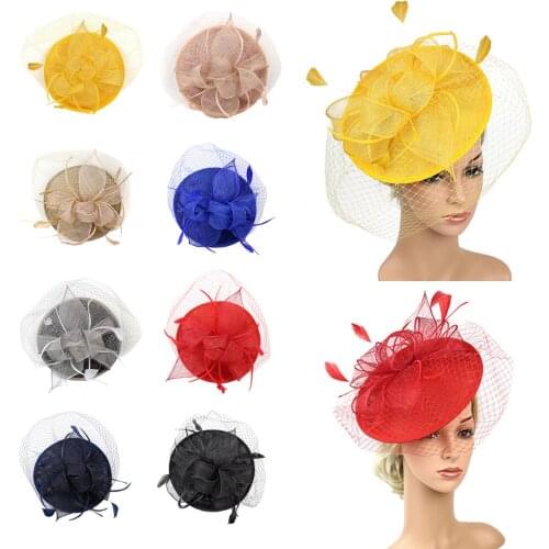 Women Retro Headband Fascinator Sinamay Hat Alice Band Ladies Day Royal Ascot Race Headwear