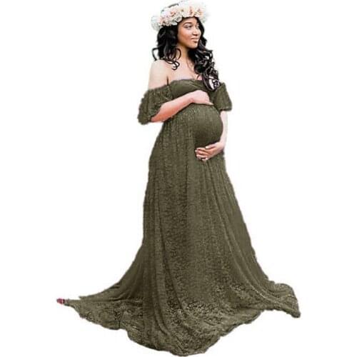 Yvlvol sexy lace Pregnant women dress long Dress Photography Props Maxi Gown Dresses For Pregnant Women Clothes 2021