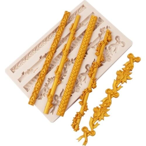 Laces Silicone Sugarcraft Chocolate Cupcake Baking Mold Resin Tools Fondant Cake Decorating Tools