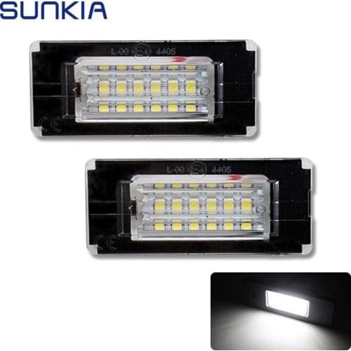 SUNKIA 2x LED License Plate Light for BMW Mini Cooper R56 R57 R58 R59 18SMD Error Free Bright White Color Hot Selling