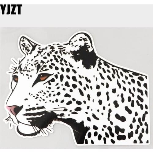 YJZT 15.2CM×12.3CM Ferocious Leopard High Quality Decal PVC Car Sticker 11C-0003
