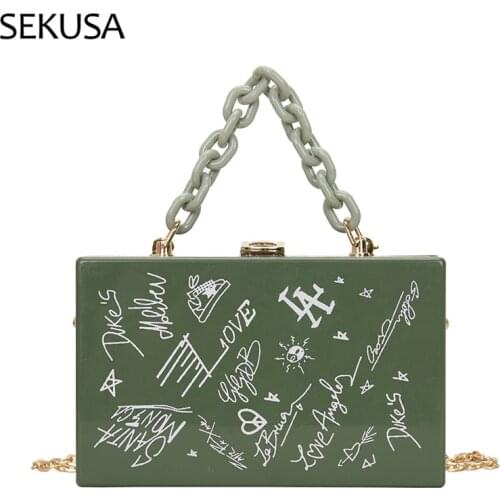 Green Color Women Evening Bags Plastic Fashion Female New Wedding Handbags With Chain Candy Color Party Holder