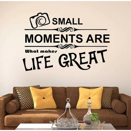 Life Great Quotes Wall Sticker Vinyl Window Decal For Kids Bedroom Nursery Baby Room Home Decor Camera Lettering Mural Art M675