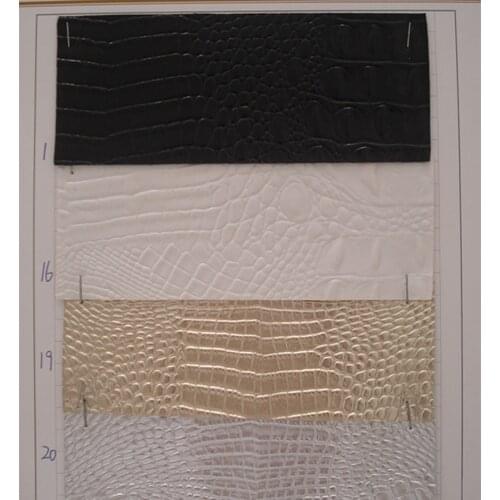 1.0mm Bright light small crocodile synthetic PU leather/ faux leather fabric/ furniture fabric/ leather synthetic/ wholesale