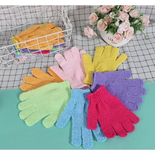 1/2pcs Bath For Peeling Exfoliating Mitt Glove For Shower Scrub Gloves Resistance Body Massage Sponge Wash Skin Moisturizing SPA