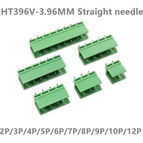 1pcs 10pcs 20pcs / lot HT396K-3.96 straight needle Barrier Terminal Block 300V 15A HT 3.96mm 2P 3P 4P 5P~12P Green plug connect