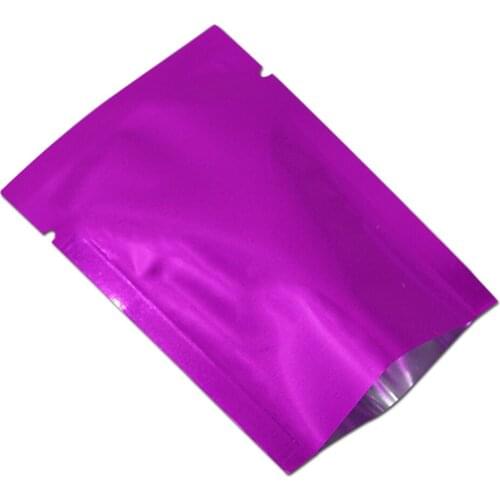 10x15cm Purple Aluminum Foil Mylar Bag Vacuum Bag Sealer Food Storage Package Open Top Heat Seal Packing Pouch For Coffee Sugar
